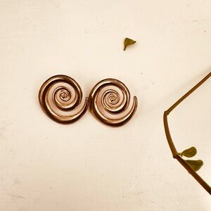 Gold Plated Spiral Earrings